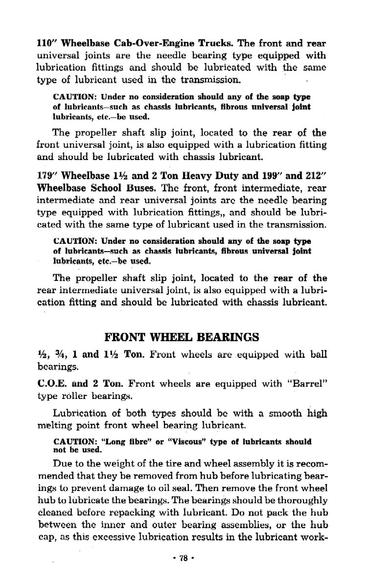1953 Chevrolet Trucks Operators Manual Page 56